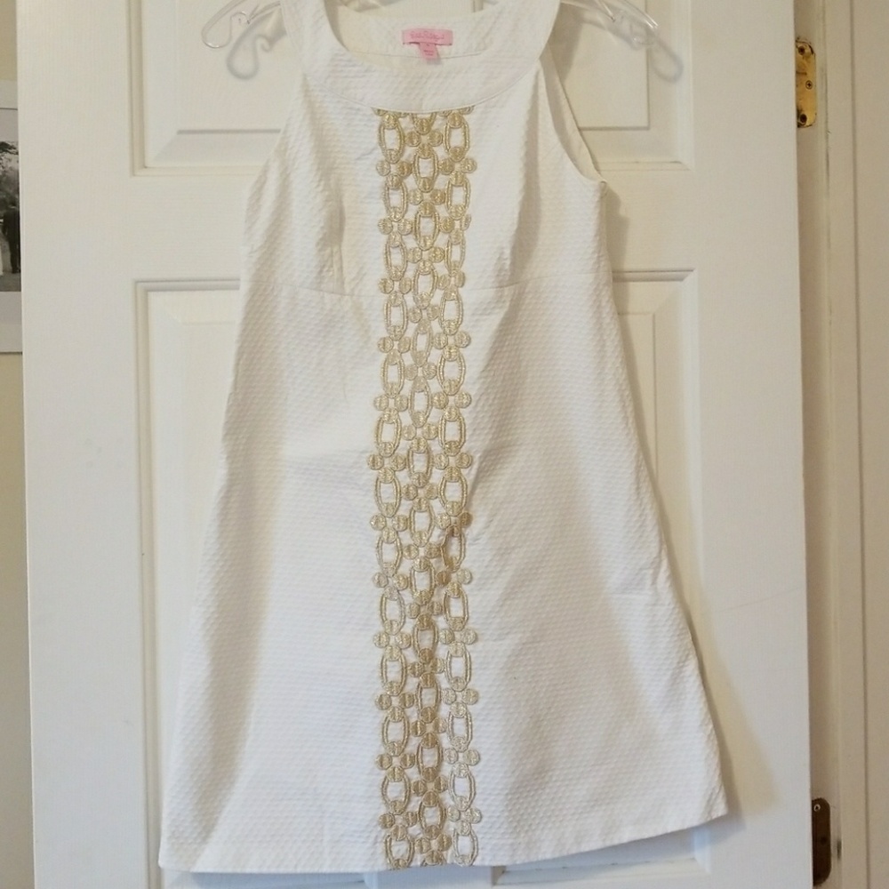 Gold and white Lilly Pulitzer dress